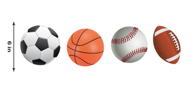 Sports Theme Hangings / Danglers (12 Pcs) Non-Customised
