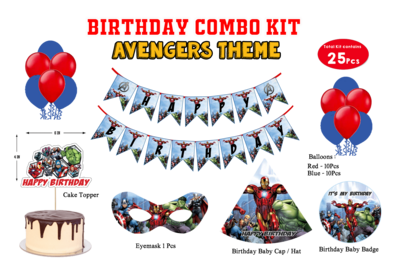 Avengers Theme - Combo Kit 25Pcs (Non Personalized)