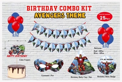 Avengers Theme - Combo Kit 25Pcs (Non Personalized)