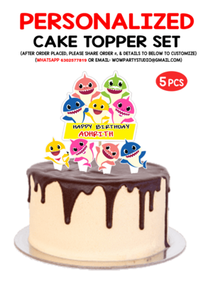 Baby Shark - Cake Topper Set 5Pcs
