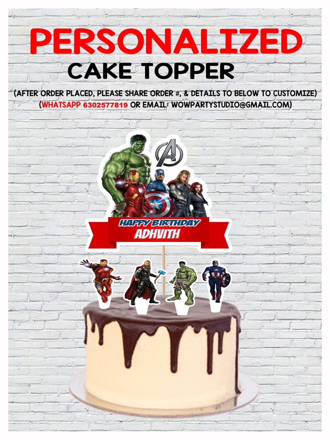 Avengers- Cake Topper Set 5Pcs
