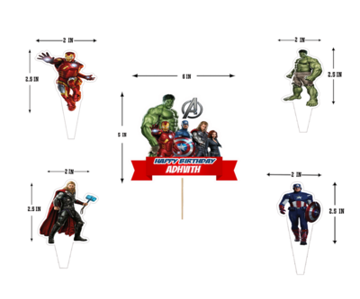 Avengers- Cake Topper Set 5Pcs