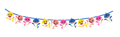 Baby Shark Characters Bunting Banner