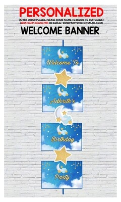 Twinkle Twinkle Star Boy - Door / Welcome Banner (5ft)