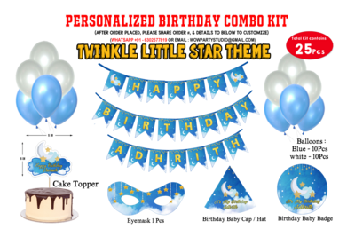 Twinkle Twinkle Star Boy Theme - Combo Kit 25Pcs
