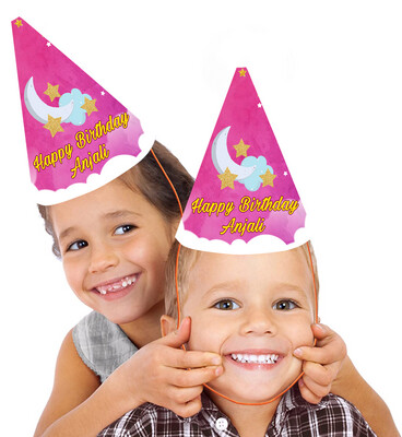 Twinkle Twinkle Star Girl - Party Caps / Hats (10 Pcs)