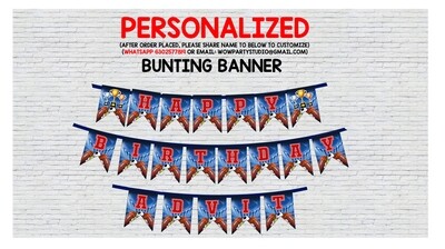 Sports Theme - Bunting Banner with Name