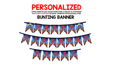 Sports Theme - Bunting Banner with Name