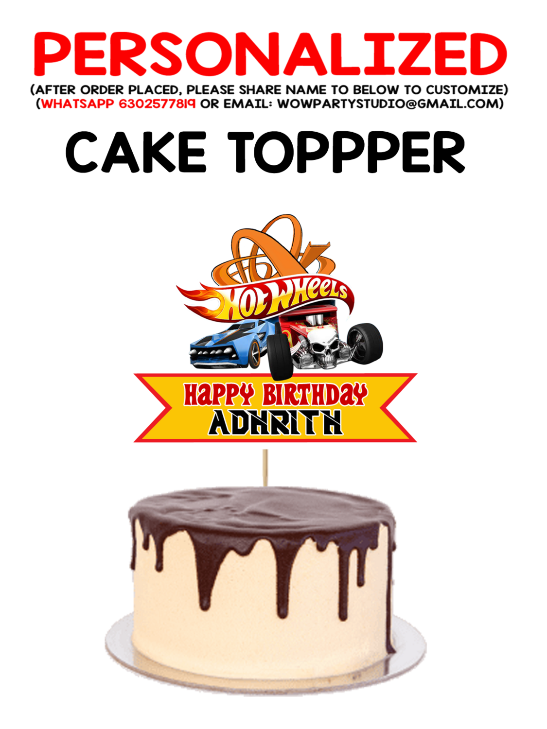 Hotwheels - Cake Topper Combo