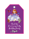 Sofia Princess Thank you Tags (24 Pcs)