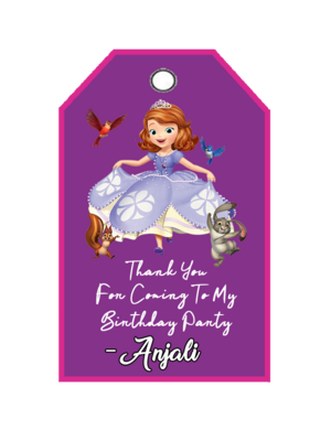 Sofia Princess Thank you Tags (24 Pcs)