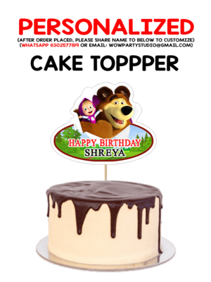 Masha Bear - Cake Topper Combo