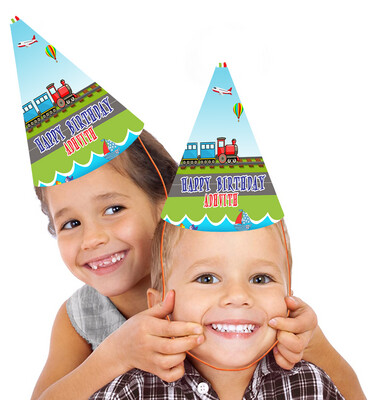Transport - Party Caps / Hats (10 Pcs)