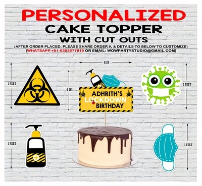Quarantine  - Cake Topper Combo