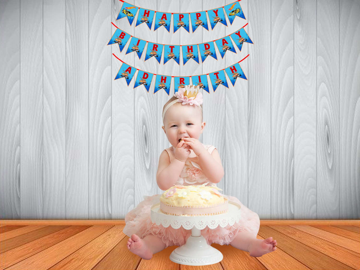 Hot Wheels Bunting Banner with Name