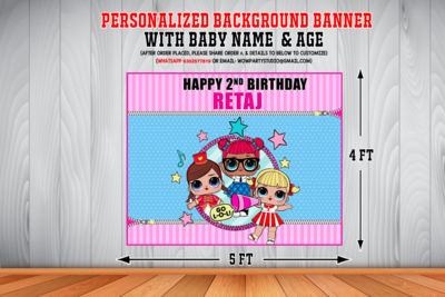 L O L Backdrop / Background Banner (4ft x 5ft)
