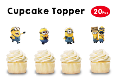 Minion Cupcake Topper (20 Pcs)