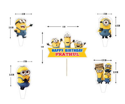 Minion- Cake Topper Set 5Pcs
