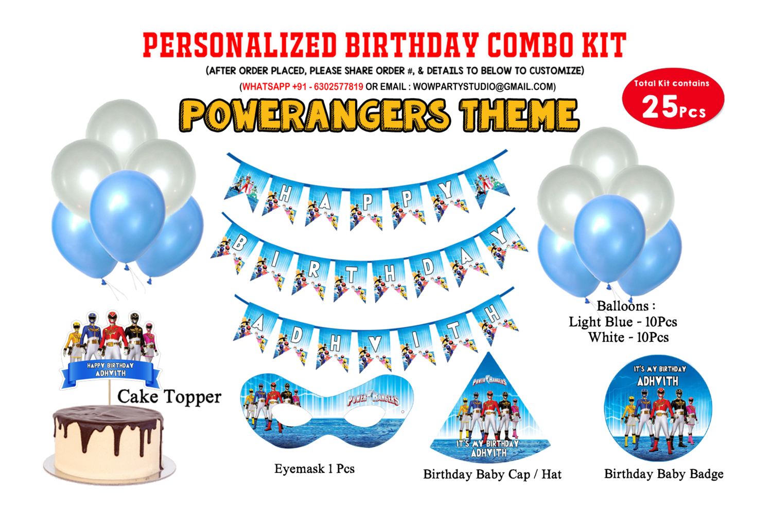 Power Rangers Theme - Combo Kit 25Pcs