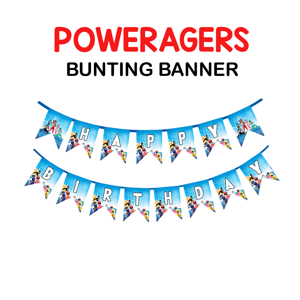 Power Rangers Bunting Banner with Name