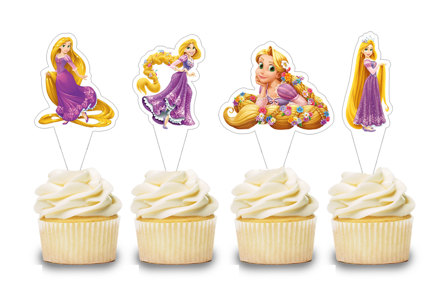 Rapunzel Theme Cupcake Shape Topper (20 Pcs)