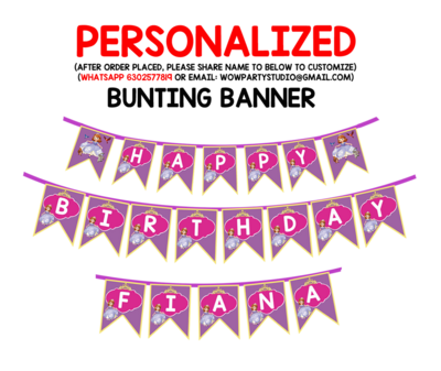 Sofia Princess Theme - Bunting Banner with Name