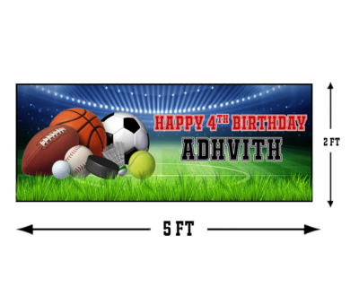 Sports Backdrop / Background Banner (2ft x 5ft)