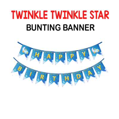 Twinkle Star-Boy Theme - Bunting Banner (Non - Personalized)