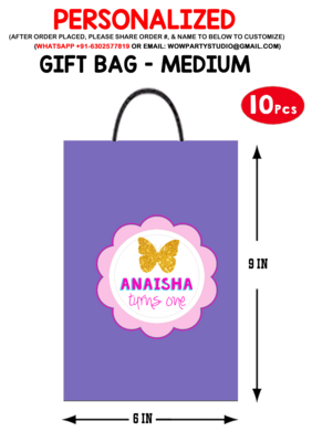 Butterfly Theme - Gift Bag Medium (10 Pcs)