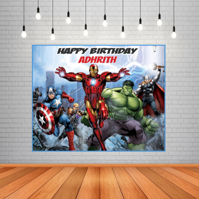 Avengers Backdrop / Background Banner (4ft x 5ft)