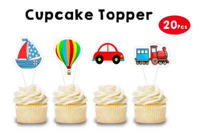 Transport Cupcake Topper (20 Pcs)
