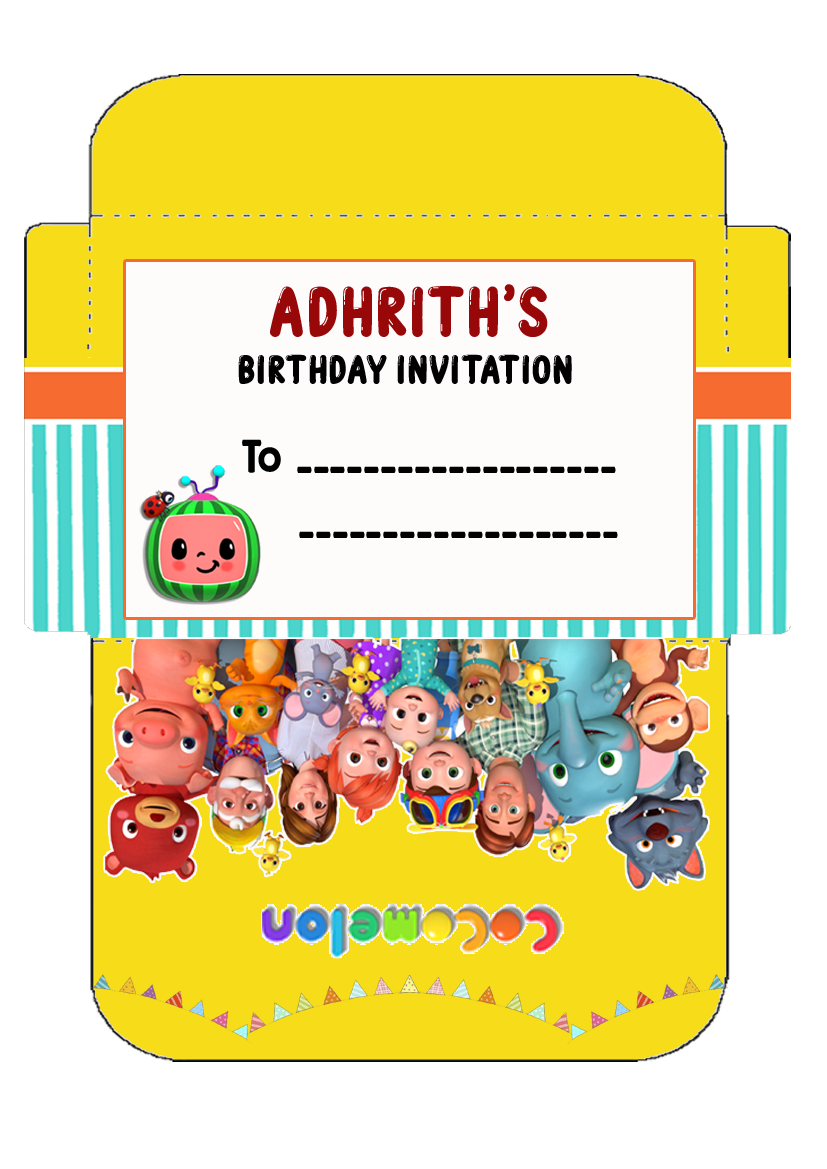 Personalized Birthday Invitation Card Envelopes (16 Pcs)