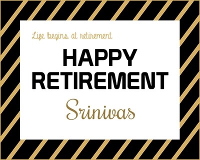 Retirement Background Banner (4ft x 5ft)