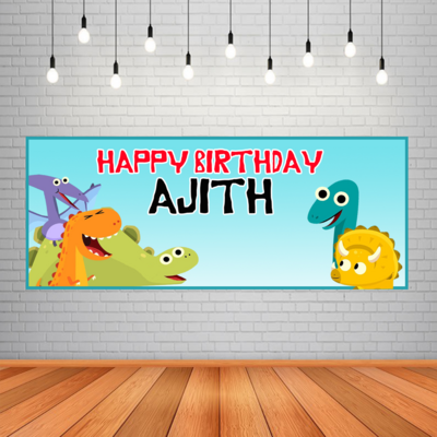 Dino Backdrop / Background Banner (2ft x 5ft)