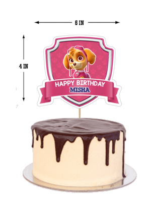 Paw Patrol Pink - Cake Topper Combo