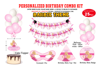 Barbie Theme - Combo Kit 25Pcs