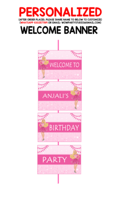 Barbie - Door / Welcome Banner (3ft)