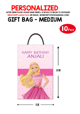 Barbie Theme - Gift Bag Medium (10 Pcs)