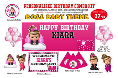 Boss Baby Girl Theme - Combo Kit 37Pcs
