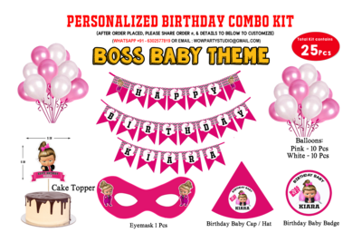 Boss Baby Girl Theme - Combo Kit 25Pcs