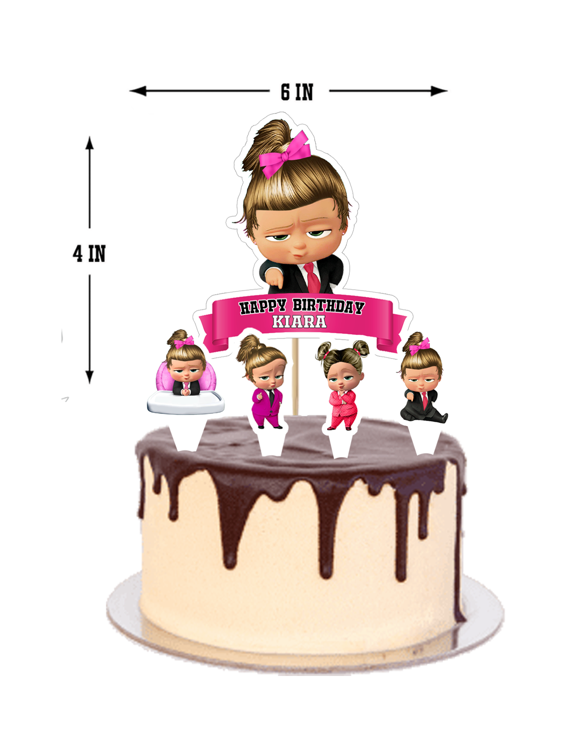 Boss Baby Girl- Cake Topper Set 5Pcs
