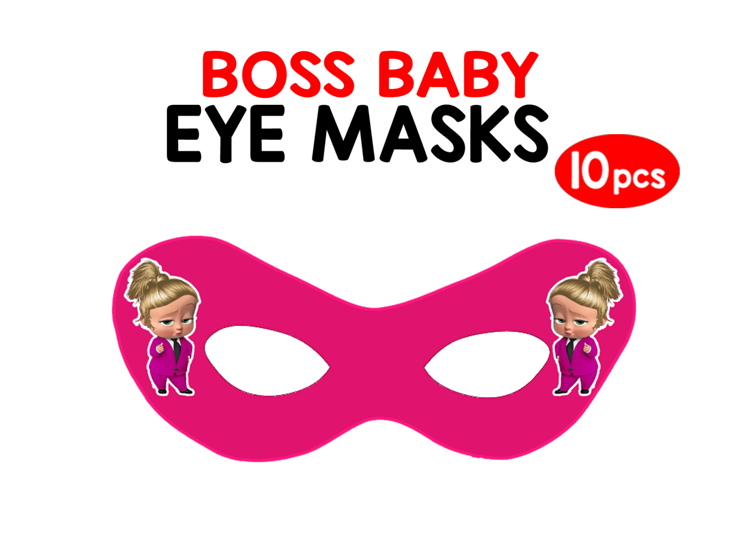 Boss Baby Girl Theme Eyemasks (10 Pcs)