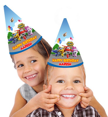 Super Wings Party Caps / Hats (10 Pcs)