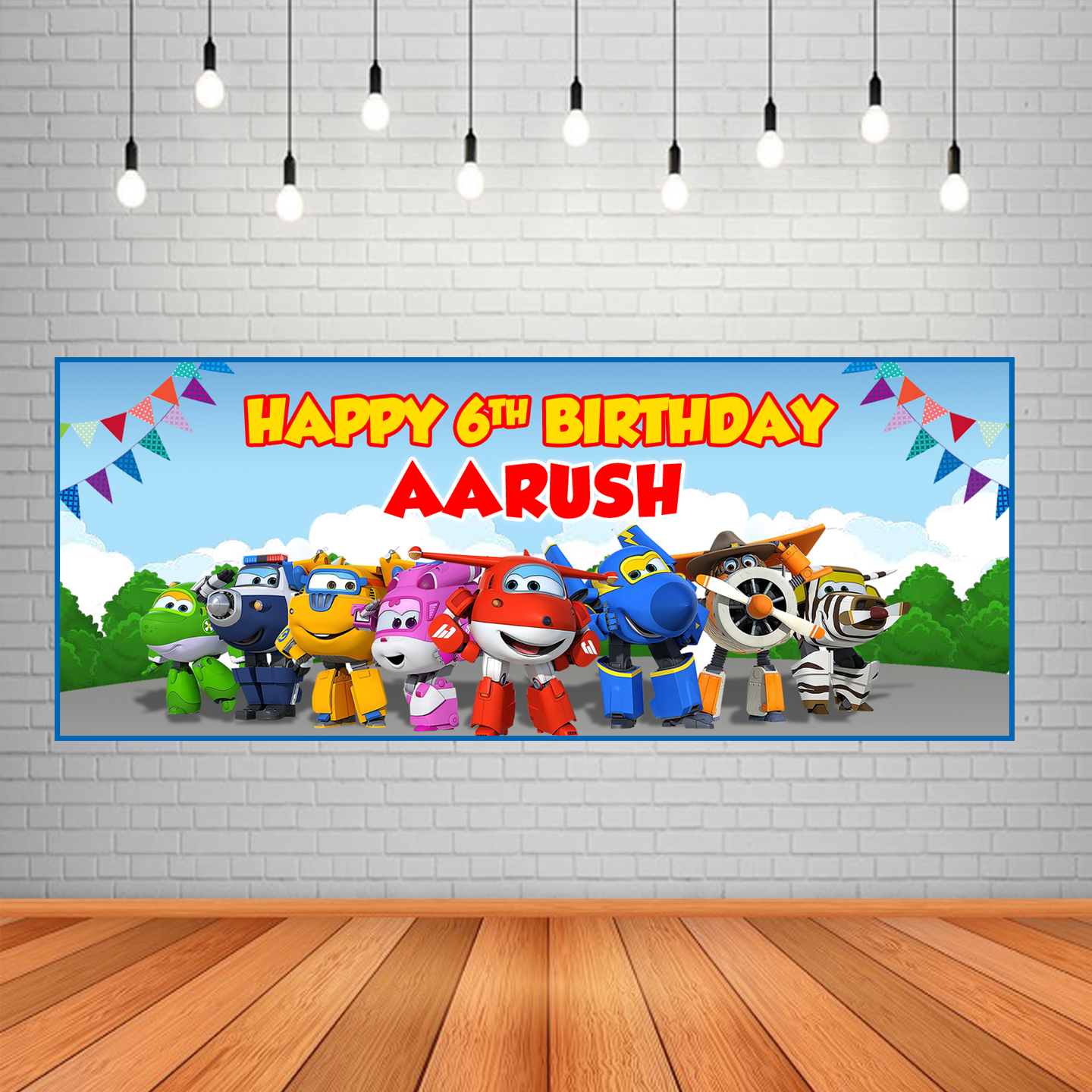 Super Wings  Backdrop / Background Banner (2ft x 5ft)