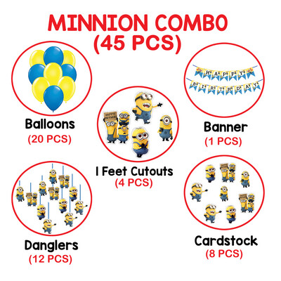 Minion Theme - Combo Kit 45Pcs (Non Personalized)