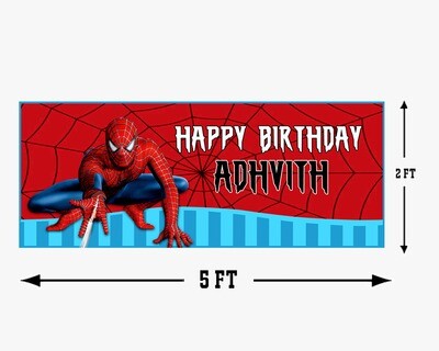 Spiderman Backdrop / Background Banner (2ft x 5ft)