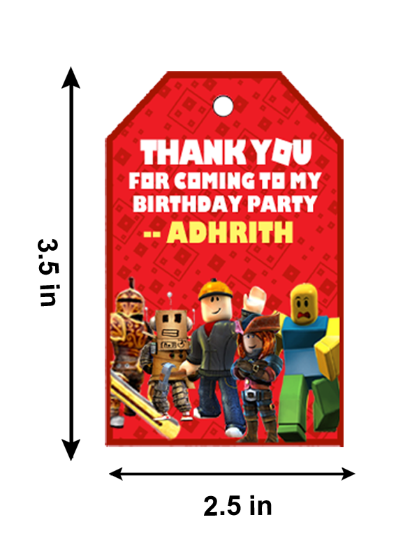 Editable Printable Birthday Roblox Gift Card Holder Thank 