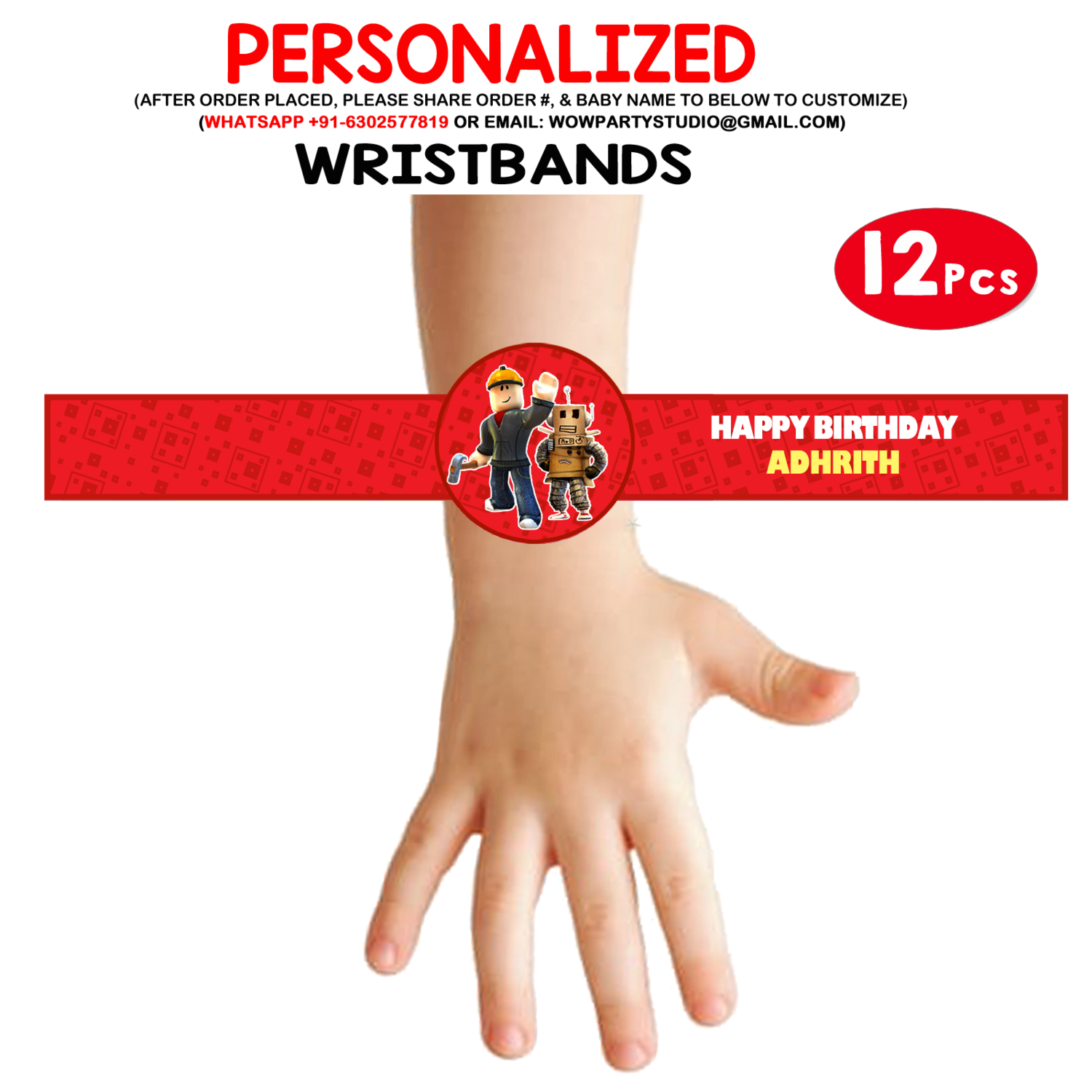 Roblox Theme - Wristbands (12 Pcs)