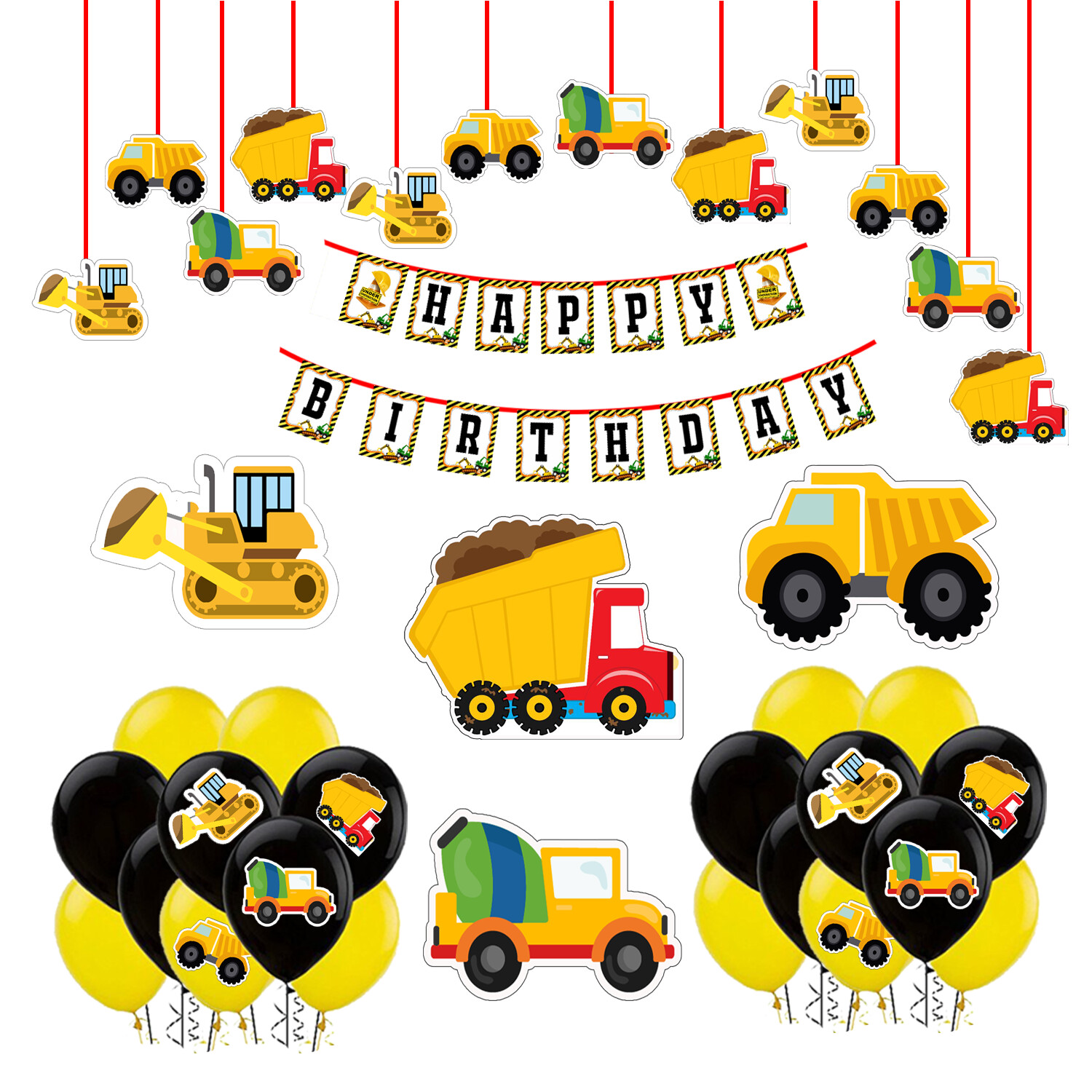 Construction Theme - Combo Kit 45Pcs (Non Personalized)