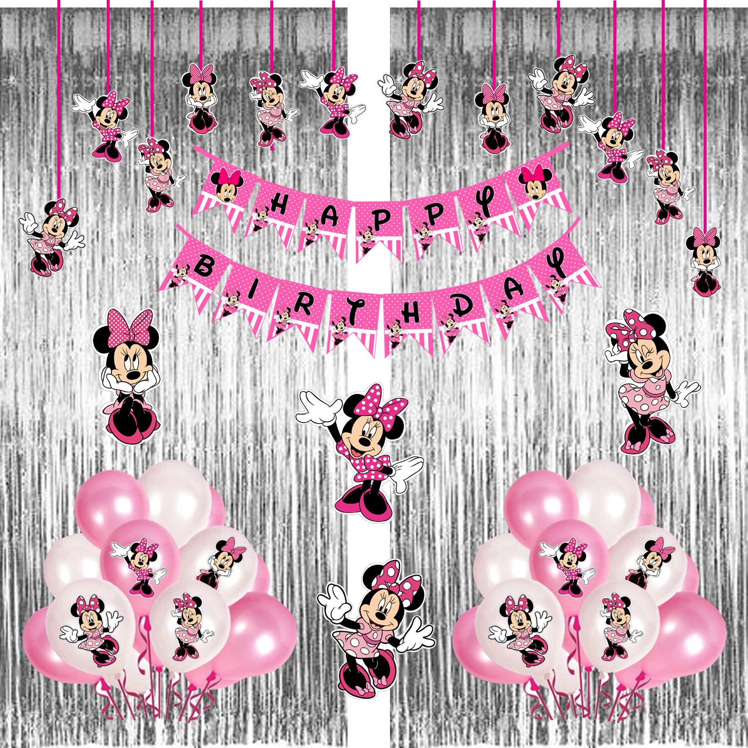 Minnie Mouse Theme - Combo Kit 47Pcs Silver (Non Personalized)